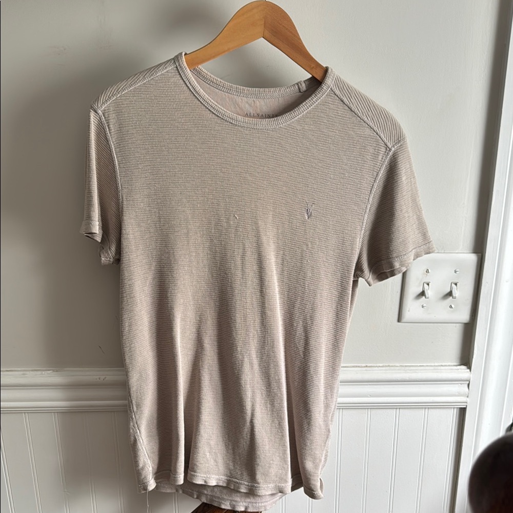 All Saints Men's Beige T-Shirt
